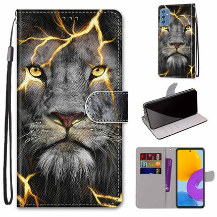 Coloured Drawing Cross Texture Horizontal Flip Leather Phone Case with Holder & Card Slots & Wallet & Lanyard, For Samsung Galaxy M52 5G