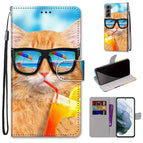 For Samsung Galaxy S22 5G / Cat Drinking Soda