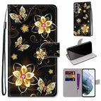 For Samsung Galaxy S22 5G / Gold Diamond Butterfly