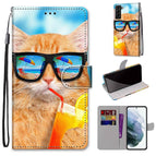 For Samsung Galaxy S22+ 5G / Cat Drinking Soda