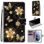 For Samsung Galaxy S22+ 5G / Gold Diamond Butterfly