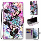 For Samsung Galaxy S22+ 5G / Color Bottom Hollow Flower