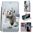 For Samsung Galaxy S22 Ultra 5G / Small Grey Cat