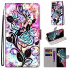 For Samsung Galaxy S22 Ultra 5G / Color Bottom Hollow Flower