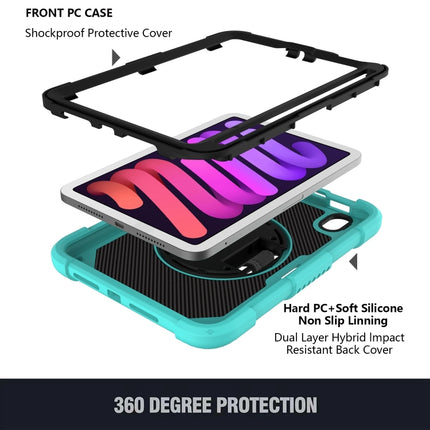 Funda híbrida de silicona para tableta con soporte, correa para la mano y correa para el hombro, para iPad mini 6 / mini 2024