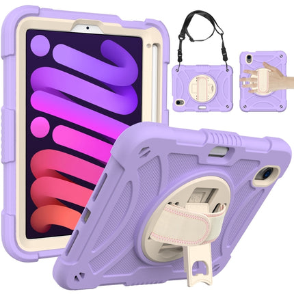 Funda híbrida de silicona para tableta con soporte, correa para la mano y correa para el hombro, para iPad mini 6 / mini 2024