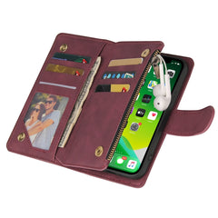 Multifunctional Phone Leather Case with Card Slot & Holder & Zipper Wallet & Photo Frame, For iPhone 13 mini, For iPhone 13, For iPhone 13 Pro, For iPhone 13 Pro Max