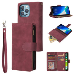 Multifunctional Phone Leather Case with Card Slot & Holder & Zipper Wallet & Photo Frame, For iPhone 13 mini, For iPhone 13, For iPhone 13 Pro, For iPhone 13 Pro Max