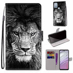 For Motorola Moto G10 / G20 / G30 / Black and White Lion Head