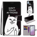 For Motorola Moto G10 / G20 / G30 / Middle Finger White Cat