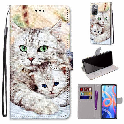 Coloured Drawing Cross Texture Horizontal Flip PU Phone Leather Case with Holder & Card Slots & Wallet & Lanyard(Colorful Layer, For Xiaomi Redmi Note 11