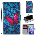 For Xiaomi Redmi Note 11 / Big Red Butterfly On Blue