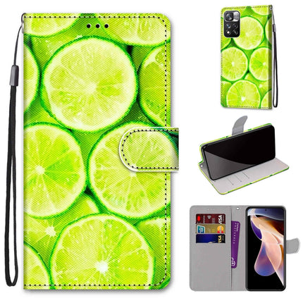Coloured Drawing Cross Texture Horizontal Flip PU Phone Leather Case with Holder & Card Slots & Wallet & Lanyard(Colorful Layer, For Xiaomi Redmi Note 11 Pro / 11 Pro+ Global