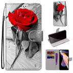 For Xiaomi Redmi Note 11 Pro / 11 Pro+ Global / Red Rose On Wooden