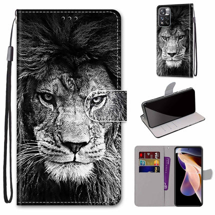 Coloured Drawing Cross Texture Horizontal Flip PU Phone Leather Case with Holder & Card Slots & Wallet & Lanyard(Colorful Layer, For Xiaomi Redmi Note 11 Pro / 11 Pro+ Global