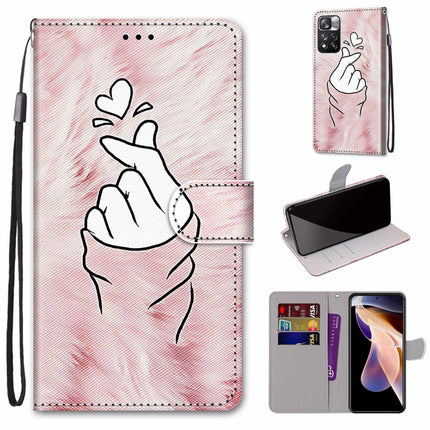 Coloured Drawing Cross Texture Horizontal Flip PU Phone Leather Case with Holder & Card Slots & Wallet & Lanyard(Colorful Layer, For Xiaomi Redmi Note 11 Pro / 11 Pro+ Global