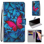 For Xiaomi Redmi Note 11 Pro / 11 Pro+ Global / Big Red Butterfly On Blue