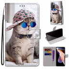 For Xiaomi Redmi Note 11 Pro / 11 Pro+ Global / Oblique Hat Blue Mirror Cat