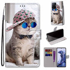 For Xiaomi Mi 11T / 11T Pro / Oblique Hat Blue Mirror Cat