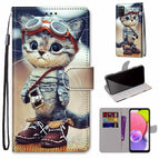 For Samsung Galaxy A03s 166mm Version / Leather Shoes Cat