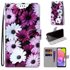 For Samsung Galaxy A03s 166mm Version / Chrysanthemum Pink White Purple