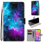 For Samsung Galaxy A03s 166mm Version / Purple Green Starry Sky