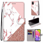 For Samsung Galaxy A03s 166mm Version / Stitching Pink Stone Pattern