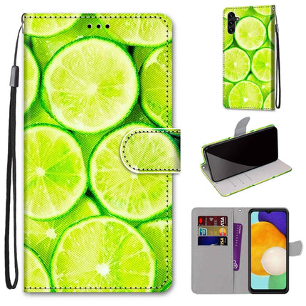 Coloured Drawing Cross Texture Horizontal Flip PU Phone Leather Case with Holder & Card Slots & Wallet & Lanyard(Colorful Layer, For Samsung Galaxy A13 5G