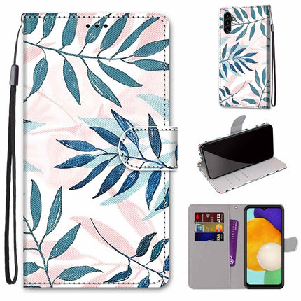 Coloured Drawing Cross Texture Horizontal Flip PU Phone Leather Case with Holder & Card Slots & Wallet & Lanyard(Colorful Layer, For Samsung Galaxy A13 5G