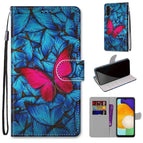 For Samsung Galaxy A13 5G / Big Red Butterfly On Blue