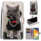 For Samsung Galaxy A33 5G / Golden Chain Grey Cat