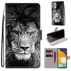 For Samsung Galaxy A33 5G / Black and White Lion Head