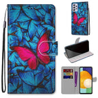 For Samsung Galaxy A33 5G / Big Red Butterfly On Blue