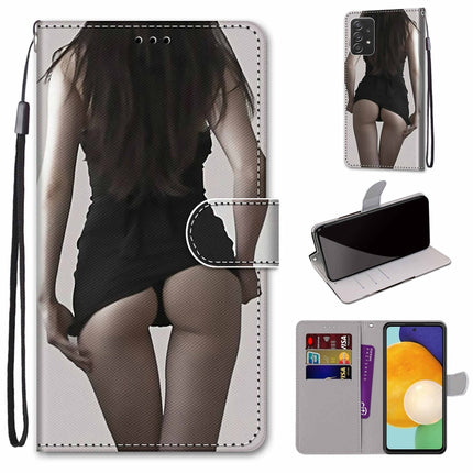 Coloured Drawing Cross Texture Horizontal Flip PU Phone Leather Case with Holder & Card Slots & Wallet & Lanyard(Colorful Layer, For Samsung Galaxy A53 5G Global