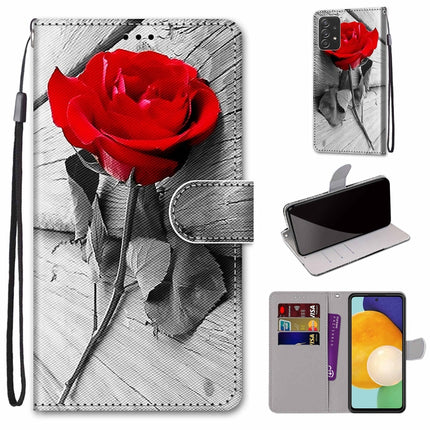 Coloured Drawing Cross Texture Horizontal Flip PU Phone Leather Case with Holder & Card Slots & Wallet & Lanyard(Colorful Layer, For Samsung Galaxy A53 5G Global