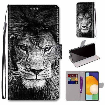 Coloured Drawing Cross Texture Horizontal Flip PU Phone Leather Case with Holder & Card Slots & Wallet & Lanyard(Colorful Layer, For Samsung Galaxy A53 5G Global