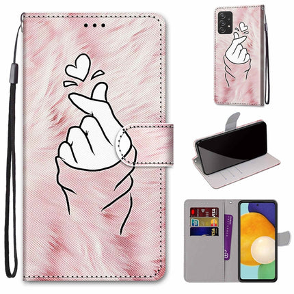 Coloured Drawing Cross Texture Horizontal Flip PU Phone Leather Case with Holder & Card Slots & Wallet & Lanyard(Colorful Layer, For Samsung Galaxy A53 5G Global