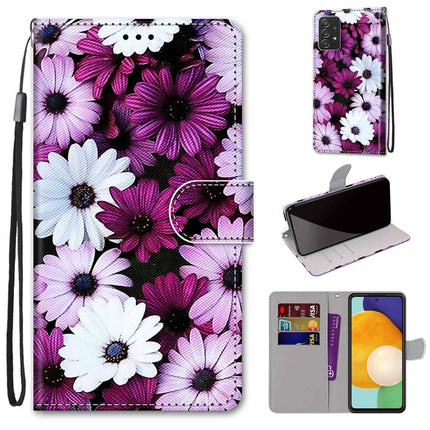 Coloured Drawing Cross Texture Horizontal Flip PU Phone Leather Case with Holder & Card Slots & Wallet & Lanyard(Colorful Layer, For Samsung Galaxy A53 5G Global