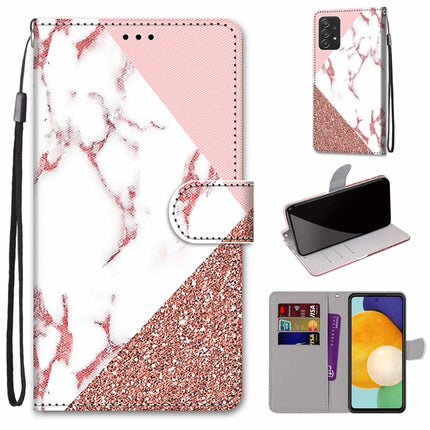 Coloured Drawing Cross Texture Horizontal Flip PU Phone Leather Case with Holder & Card Slots & Wallet & Lanyard(Colorful Layer, For Samsung Galaxy A53 5G Global