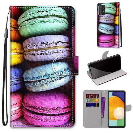 Coloured Drawing Cross Texture Horizontal Flip PU Phone Leather Case with Holder & Card Slots & Wallet & Lanyard(Colorful Layer, For Samsung Galaxy A53 5G Global