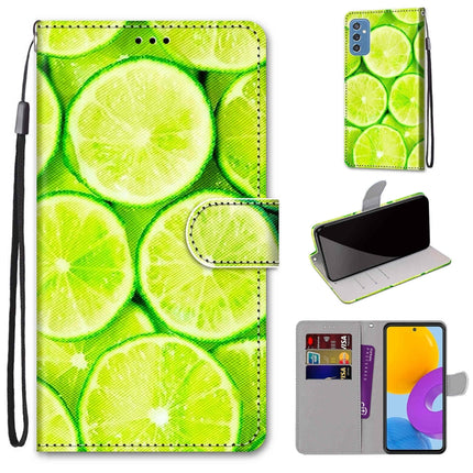 Coloured Drawing Cross Texture Horizontal Flip PU Phone Leather Case with Holder & Card Slots & Wallet & Lanyard(Colorful Layer, For Samsung Galaxy M52 5G
