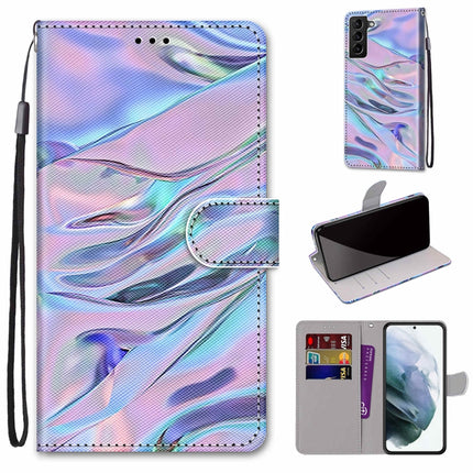 Coloured Drawing Cross Texture Horizontal Flip PU Phone Leather Case with Holder & Card Slots & Wallet & Lanyard(Colorful Layer, For Samsung Galaxy S22+ 5G