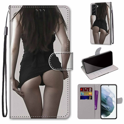 Coloured Drawing Cross Texture Horizontal Flip PU Phone Leather Case with Holder & Card Slots & Wallet & Lanyard(Colorful Layer, For Samsung Galaxy S22+ 5G