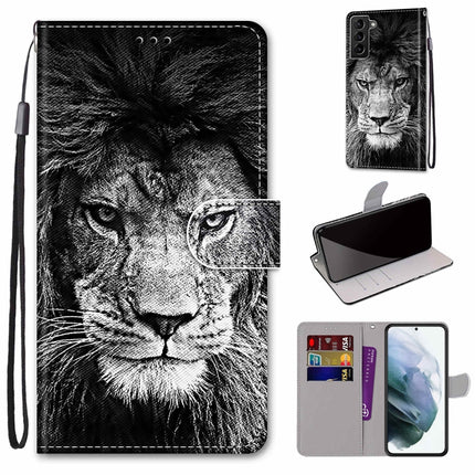 Coloured Drawing Cross Texture Horizontal Flip PU Phone Leather Case with Holder & Card Slots & Wallet & Lanyard(Colorful Layer, For Samsung Galaxy S22+ 5G