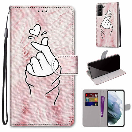 Coloured Drawing Cross Texture Horizontal Flip PU Phone Leather Case with Holder & Card Slots & Wallet & Lanyard(Colorful Layer, For Samsung Galaxy S22+ 5G