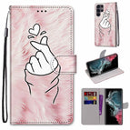 For Samsung Galaxy S22 Ultra 5G / Pink Hands Than Hearts