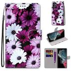 For Samsung Galaxy S22 Ultra 5G / Chrysanthemum Pink White Purple