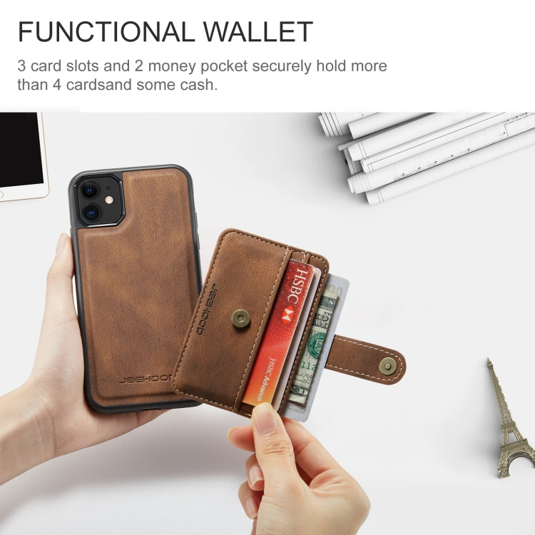 JEEHOOD RFID Blocking Anti-Theft Wallet Phone Case, For iPhone 12 mini, For iPhone 12 / 12 Pro, For iPhone 12 Pro Max, For iPhone 11, For iPhone 11 Pro, For iPhone 11 Pro Max