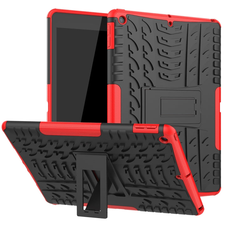 Tire Texture TPU + PC Shockproof Case with Holder, For iPad 10.2 2021 / 2020 / 2019, For Galaxy Tab S6, For Huawei MediaPad M5 Lite 8, For Amazon Kindle Fire HD 10 2019