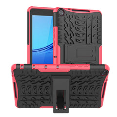 Tire Texture TPU + PC Shockproof Case with Holder, For iPad 10.2 2021 / 2020 / 2019, For Galaxy Tab S6, For Huawei MediaPad M5 Lite 8, For Amazon Kindle Fire HD 10 2019